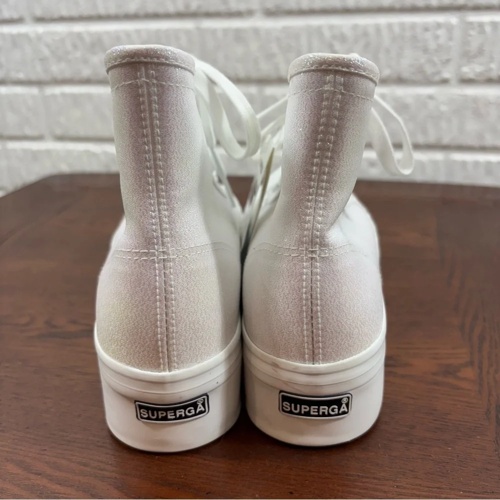 Superga‎ High Top Sneakers Lame Iridescent 2708 NWT 6